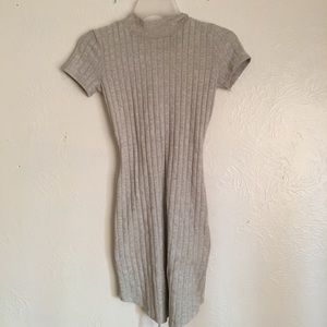 A size small turtle neck lace up back gray dress